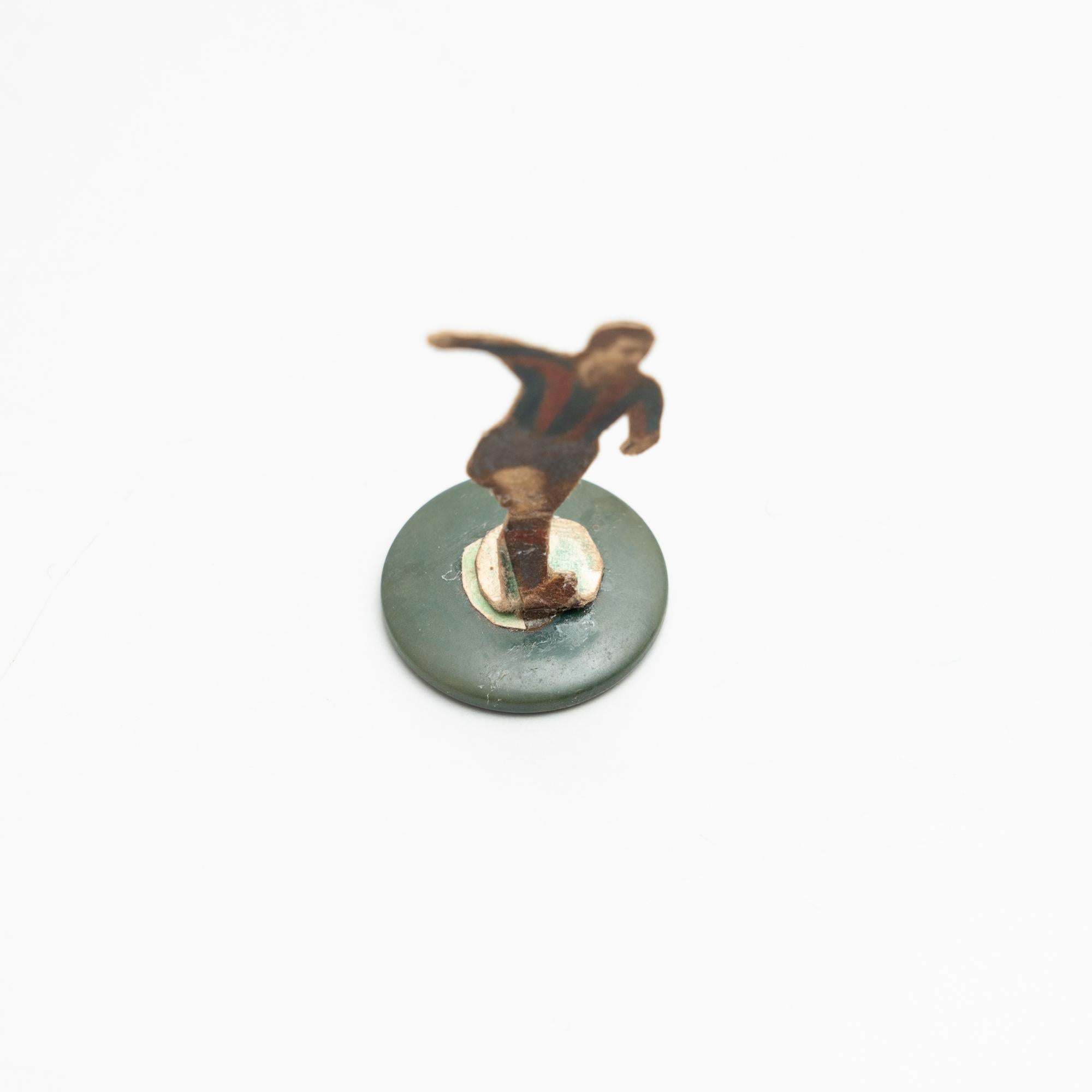 Traditional Antique Button Soccer Game Figure, circa 1950 For Sale 3