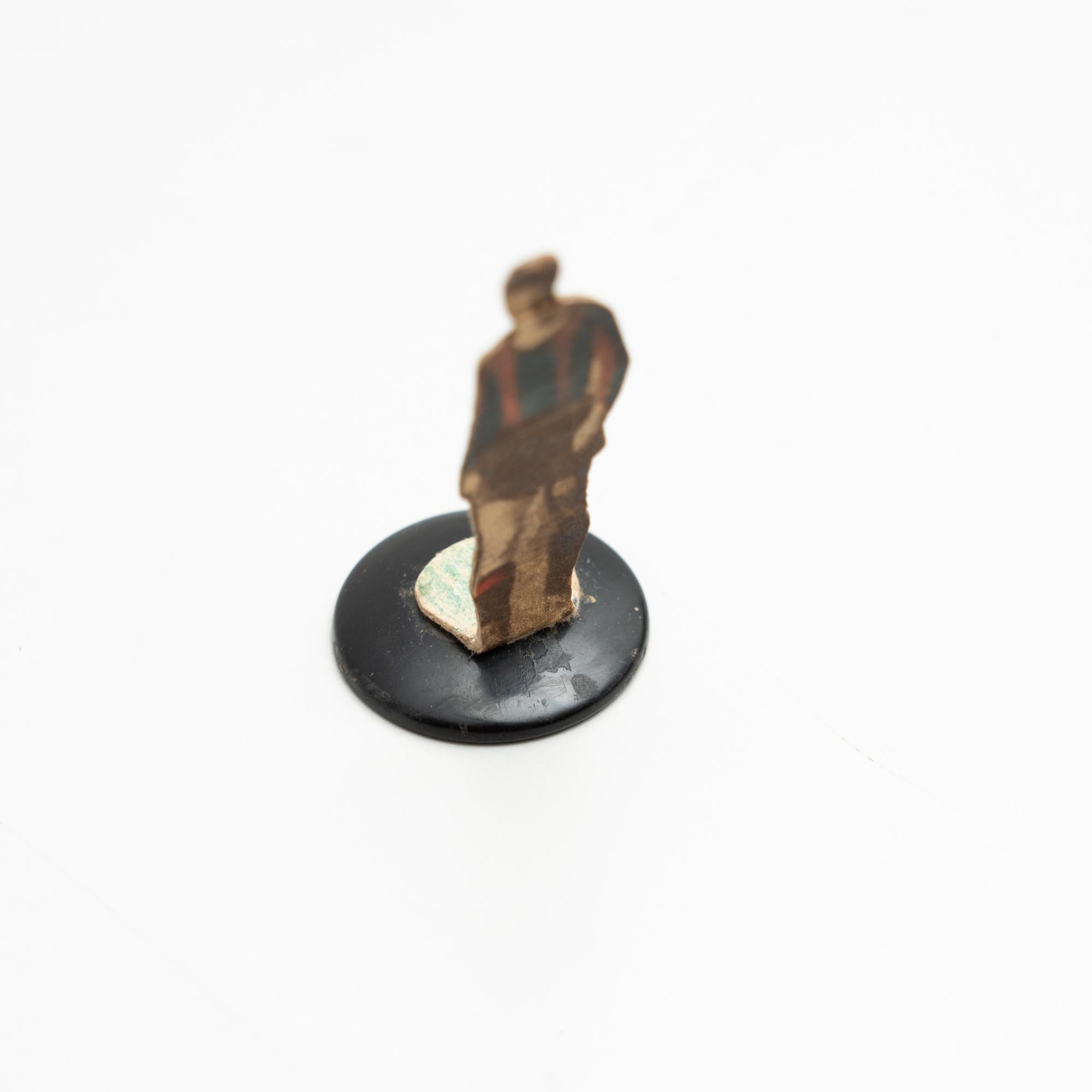 Traditional Antique Button Soccer Game Figure, circa 1950 For Sale 4