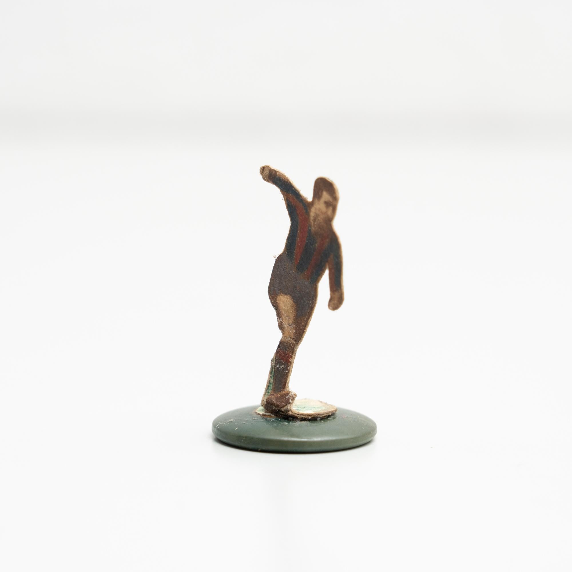 Mid-Century Modern Traditional Antique Button Soccer Game Figure, circa 1950 For Sale