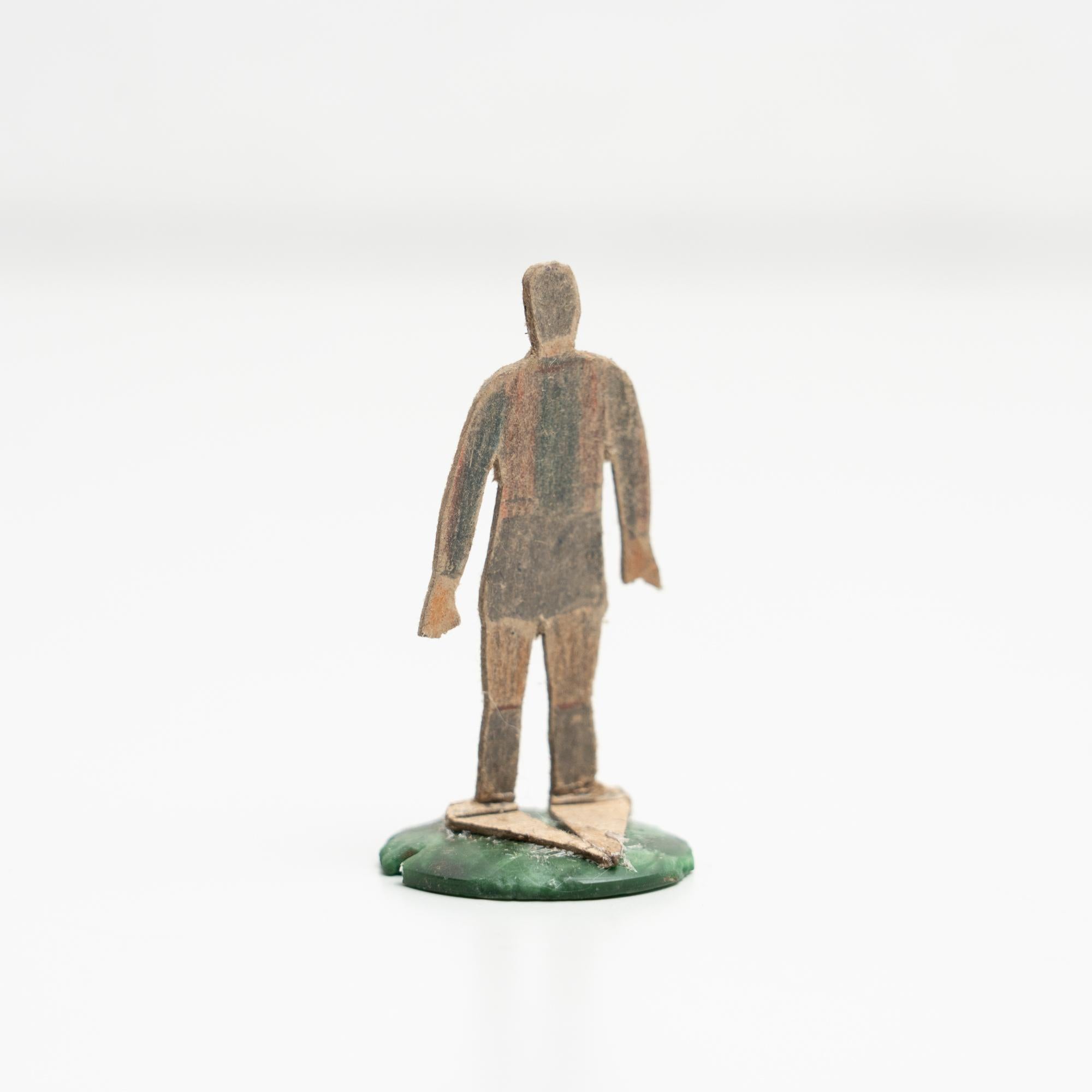Traditional Antique Button Soccer Game Figure, circa 1950 For Sale 1