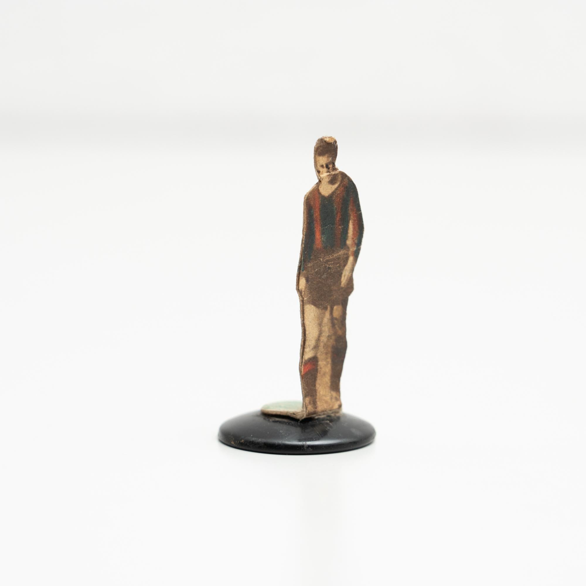 Traditional Antique Button Soccer Game Figure, circa 1950 For Sale 2