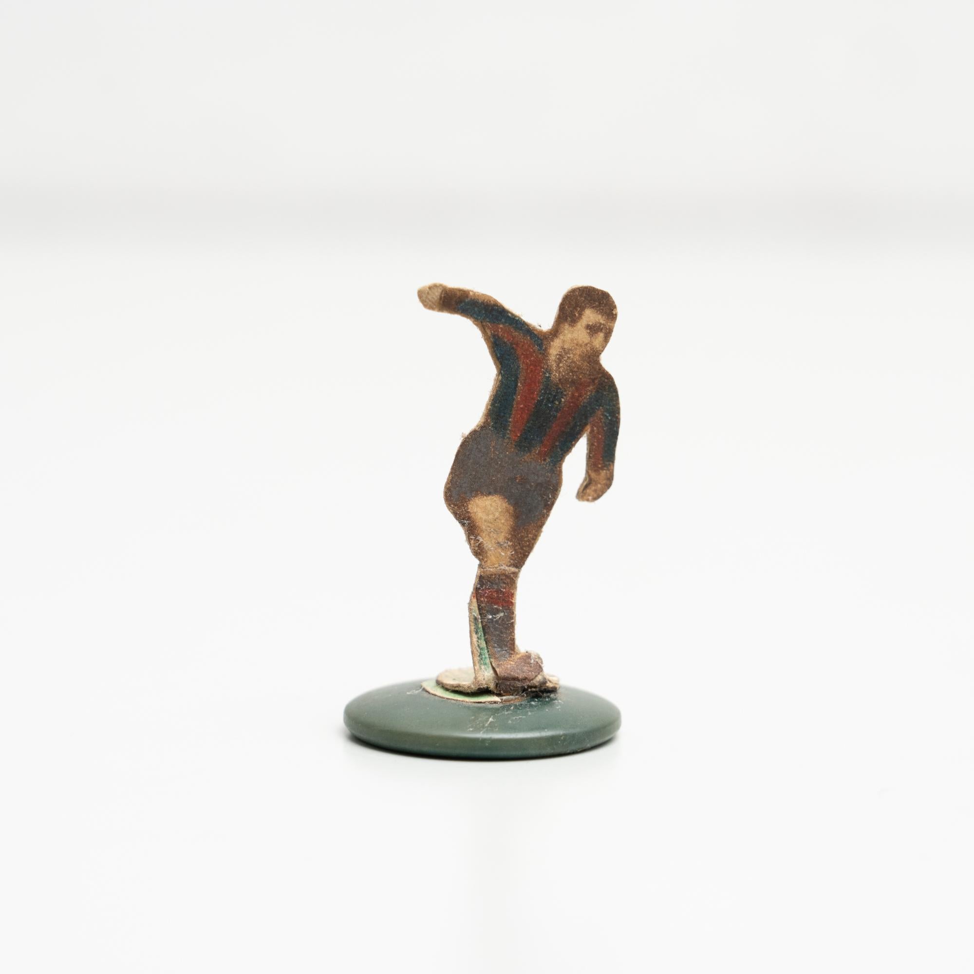 Traditional Antique Button Soccer Game Figure, circa 1950 For Sale 2