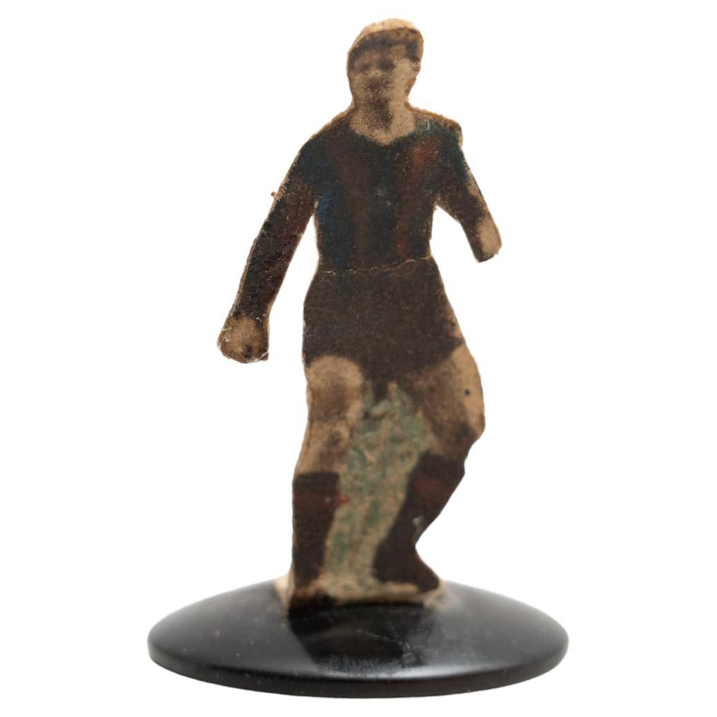Traditional Antique Button Soccer Game Figure, circa 1950 For Sale