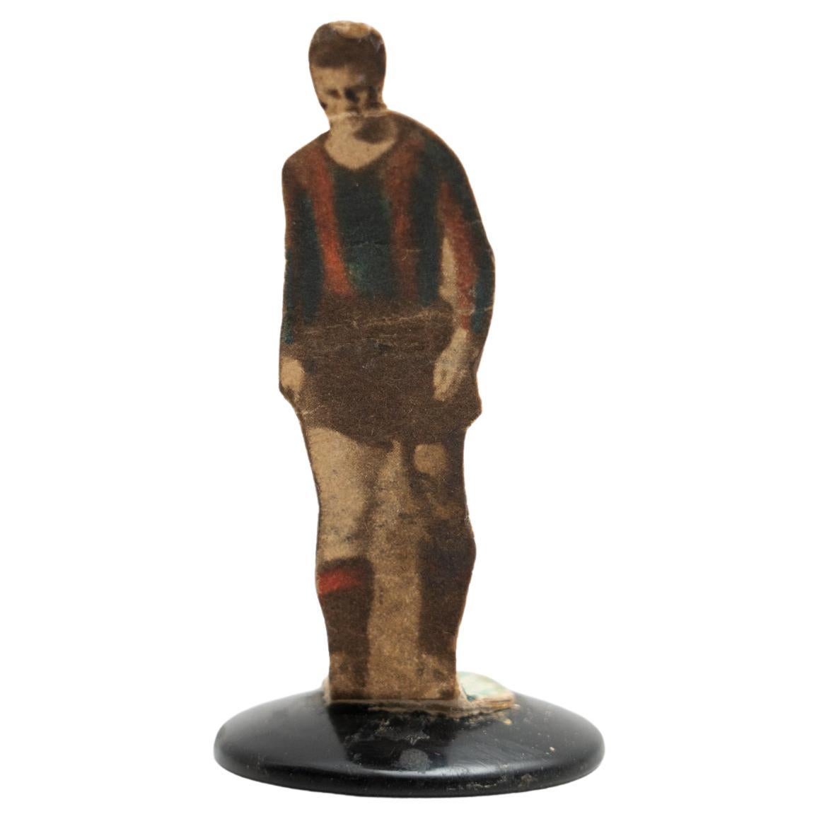 Traditional Antique Button Soccer Game Figure, circa 1950 For Sale
