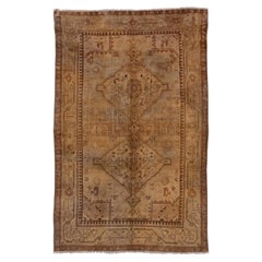 Traditioneller antiker Hamadan-Teppich in verrostetem Goldorange - CIRCA 1930er Jahre