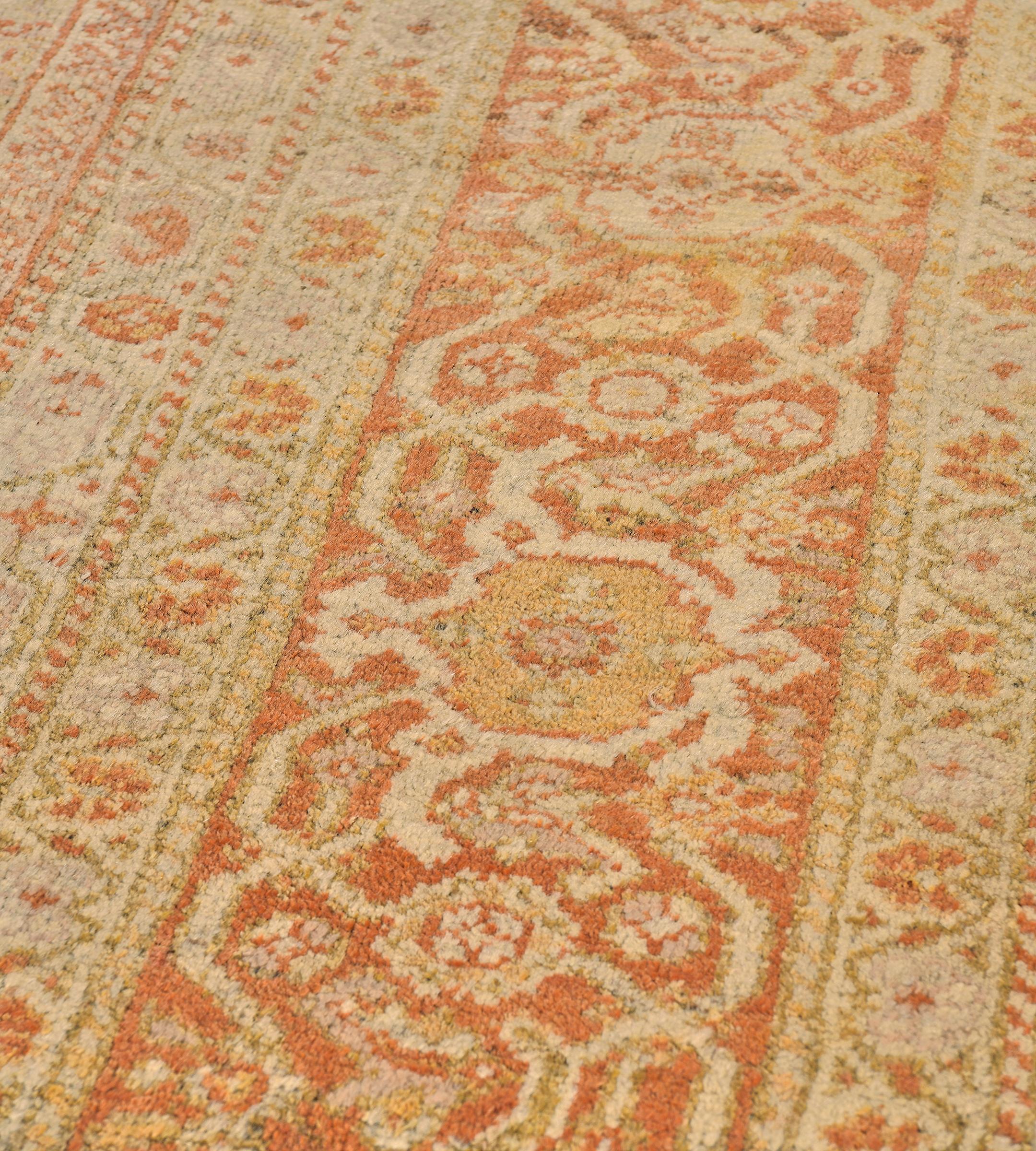 Wool Traditional Antique Hand-Woven Floral Persian Ziegler Sultanabad Rug For Sale