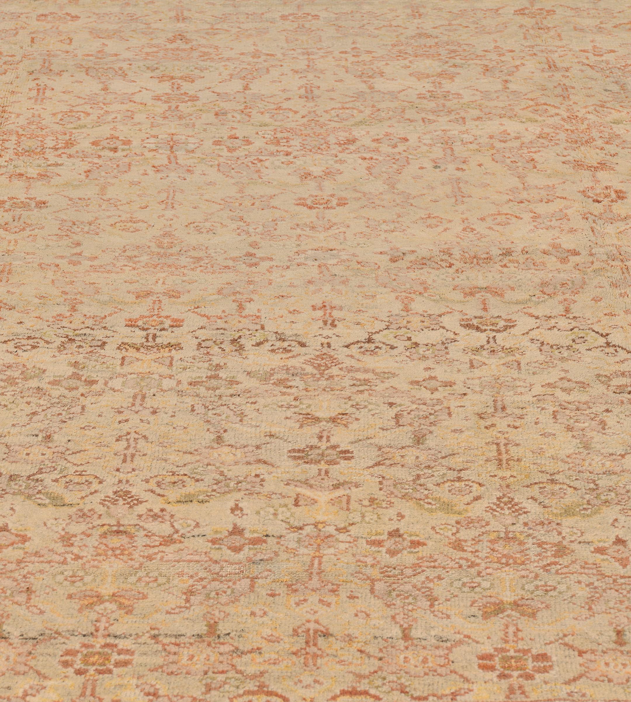 Traditional Antique Hand-Woven Floral Persian Ziegler Sultanabad Rug For Sale 2