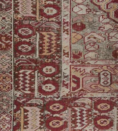 19th Century Handwoven Turkish Ghordes Rug, Wool, 96\"x51\"