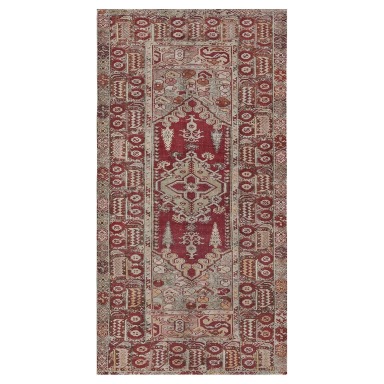 Traditional Antique Handwoven Turkish Ghordes Rug For Sale at 1stDibs