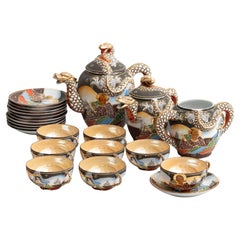 Antico set da tè tradizionale in porcellana giapponese, 1950 circa