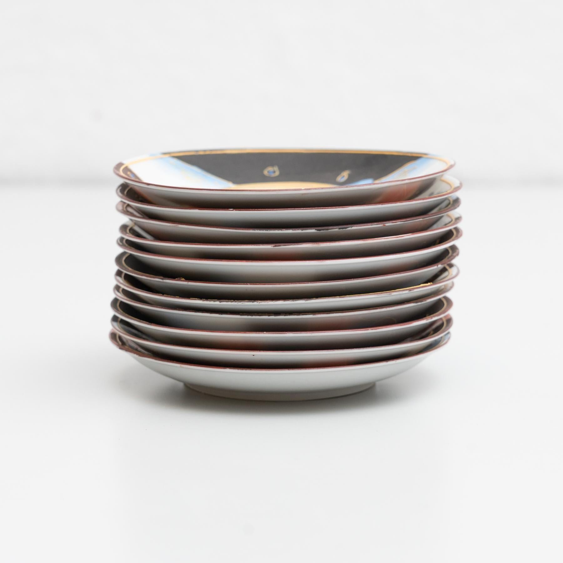 Traditionelles antikes japanisches Porzellan-Teeset mit 23 Pieces, um 1950 2