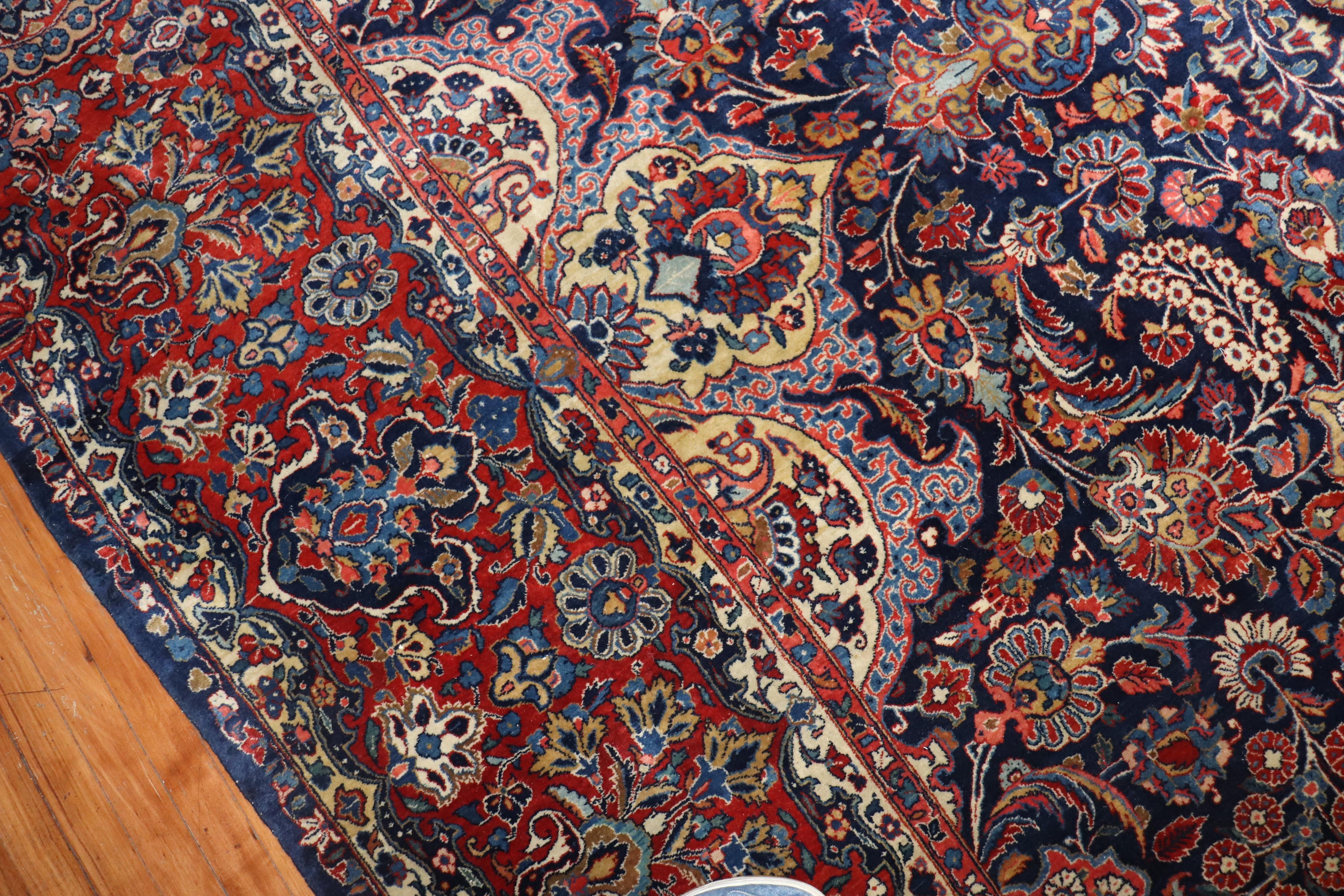 Traditional Antique Kashan Rug For Sale 1