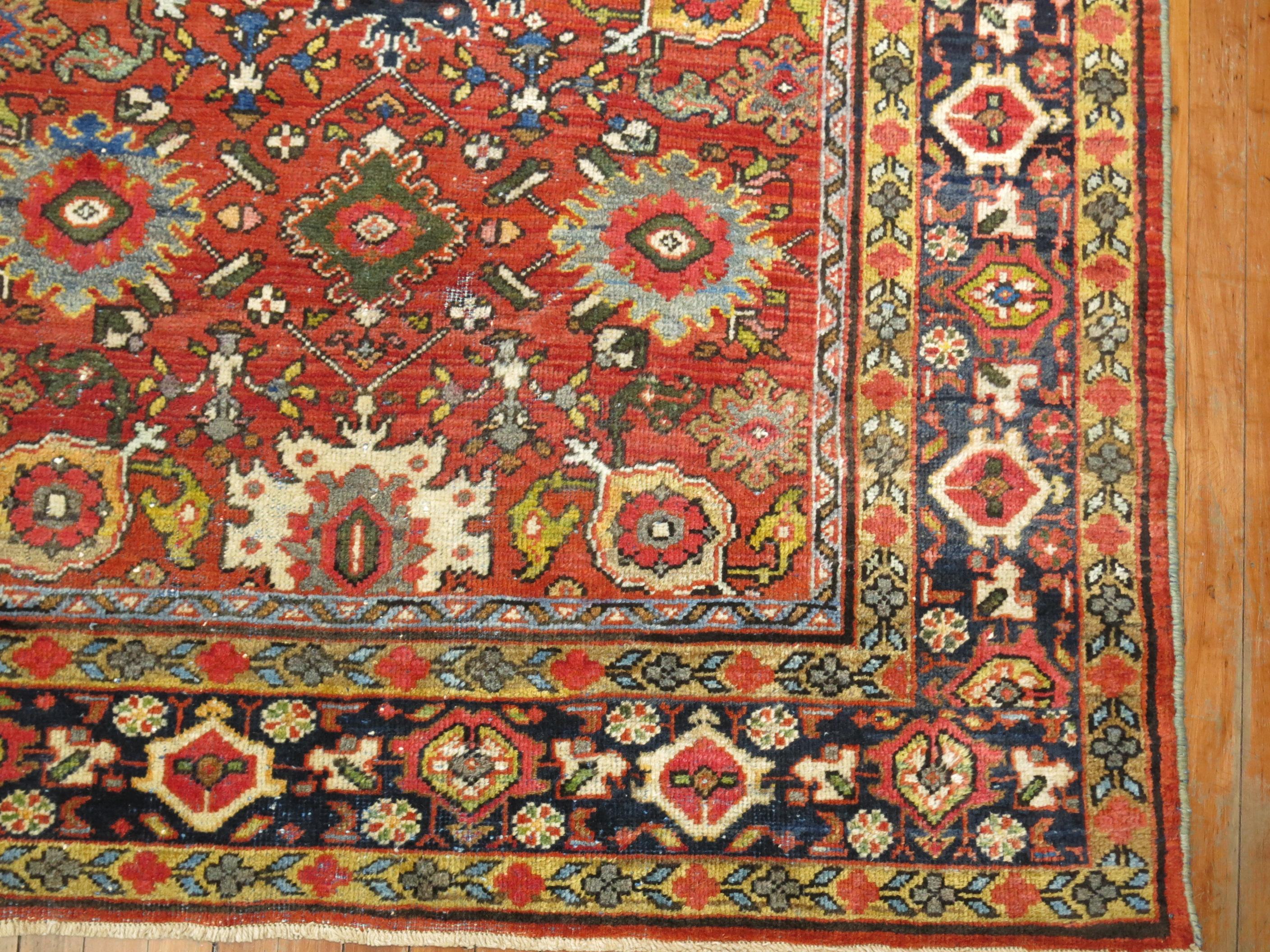20th Century Traditional Antique Persian Mahal Carpet