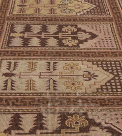 Traditional Antique Wool Hand-woven Khotan Runner