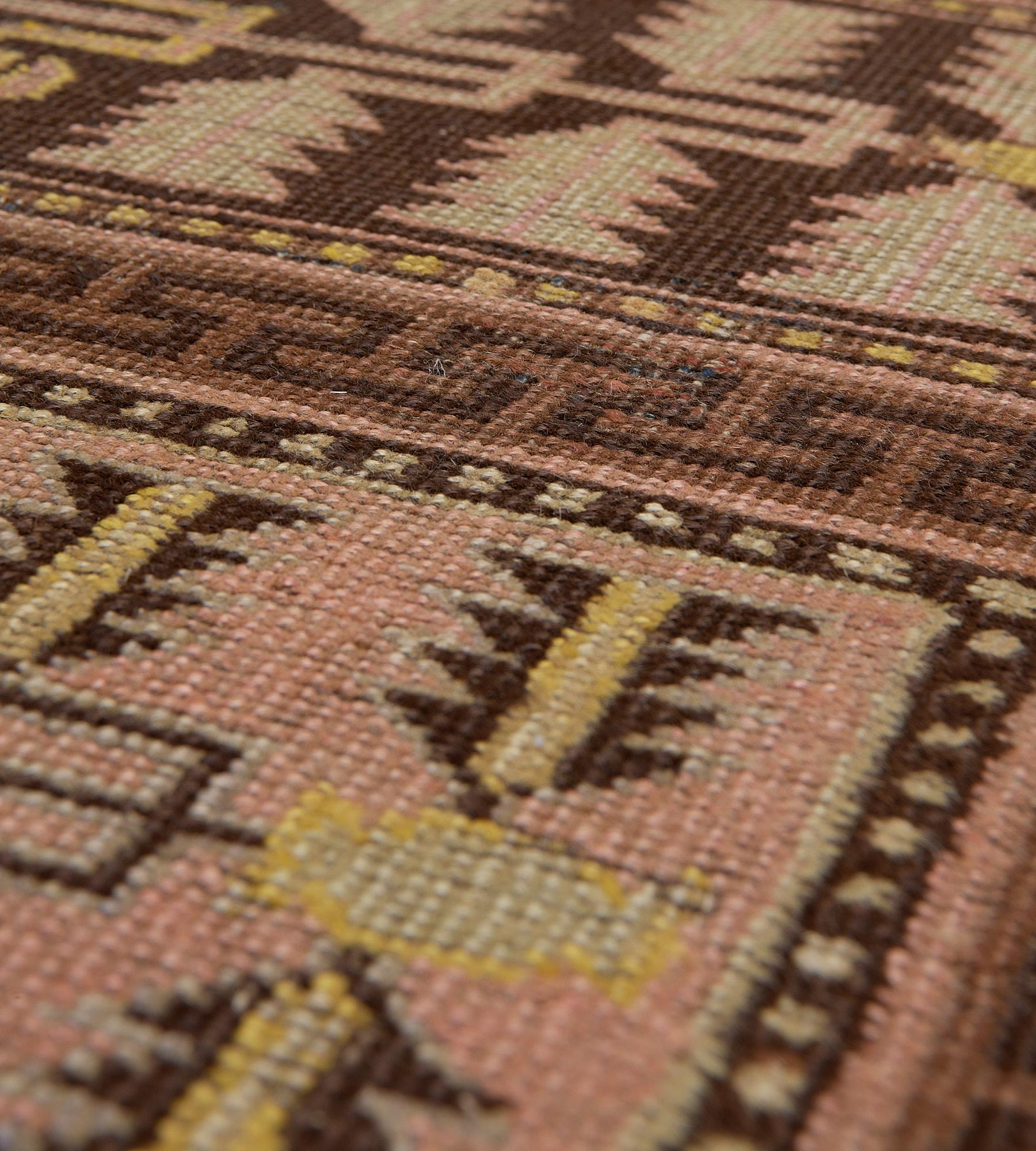 19th Century Traditional Antique Wool Hand-woven Khotan Runner For Sale
