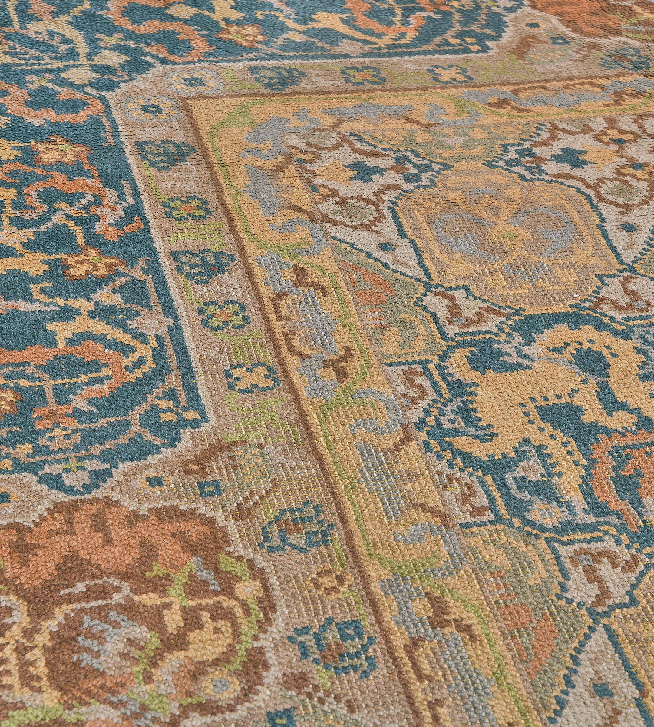 20th Century Traditional Antique Wool Handwoven European Rug For Sale