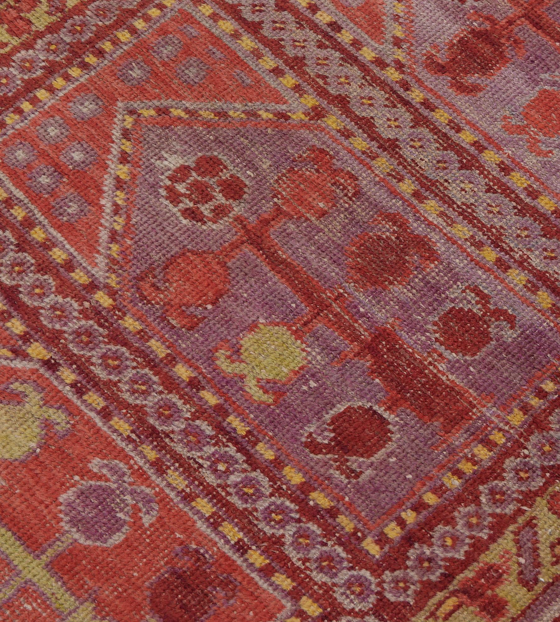 Traditional Antique Wool Panels Floral Khotan Runner For Sale 2