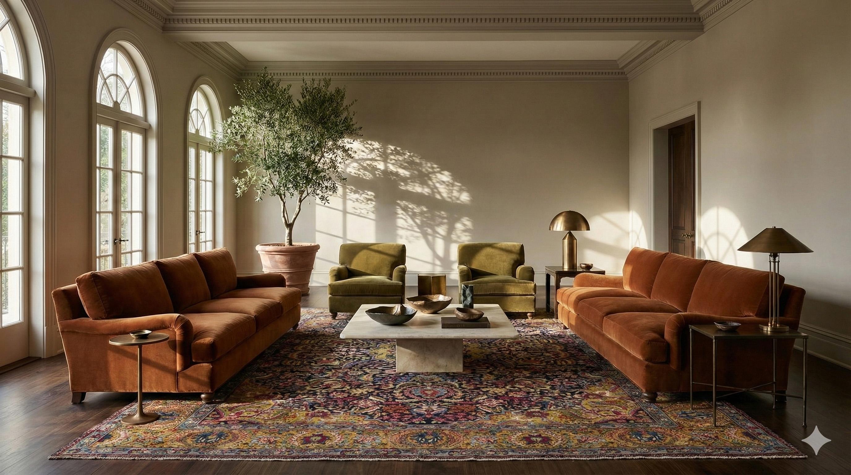 Traditioneller Flächenteppich

Majestic Persische Werkstatt Eleganz
Dieser feine handgeknüpfte Teppich ist ein Meisterwerk des klassischen Designs und zeigt die Kunstfertigkeit und Präzision einer außergewöhnlichen persischen Werkstattweberei. Ein