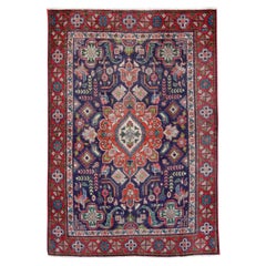 Traditional Area Rug Carpet Vintage Caucasian Handmade Wool Rug