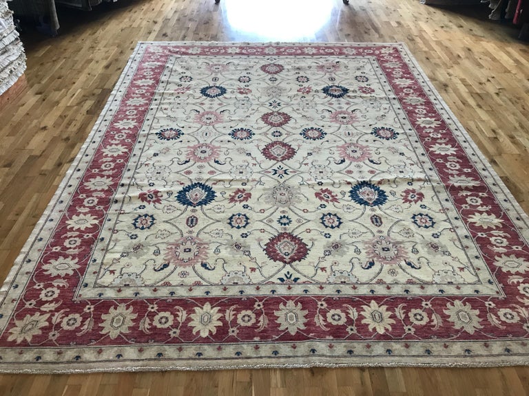 Traditional Area Rug with Red Border For Sale at 1stDibs | area rugs ...