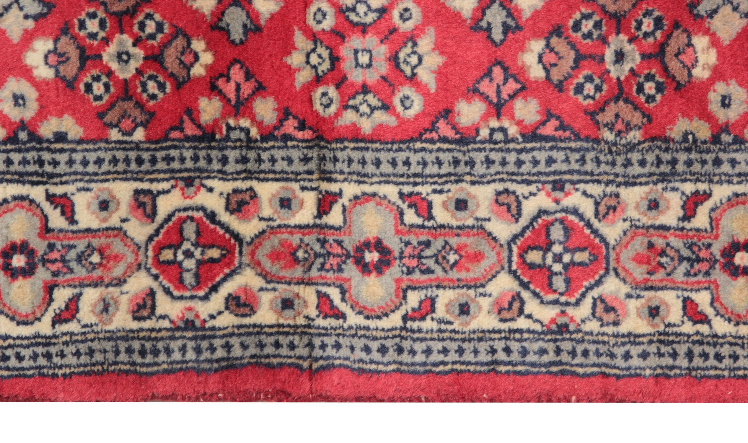 This handwoven Indian rugs is a tribal style carpet rug made on our looms by our master weavers in India. These handmade rugs have been made with all-natural veg dyes and hand-spun wool. The large scale design makes Sultanabad wool rugs regarded as