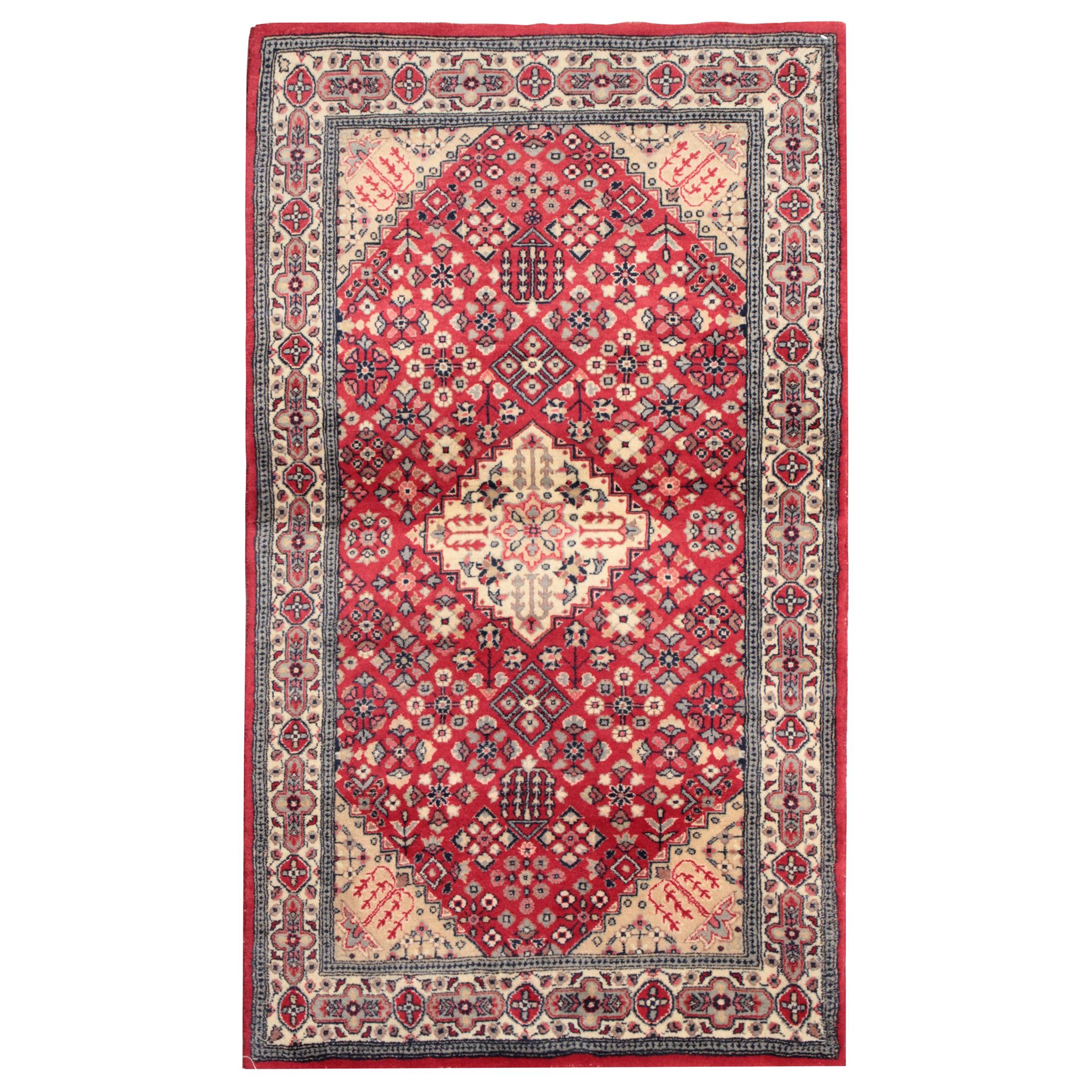 Traditional Area Rugs, Indian Carpet Red Rug, Floor Rugs for Sale 