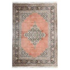 Retro Traditional Area Rugs, Pink Oriental Rugs for Sale, Rust Handmade Carpet
