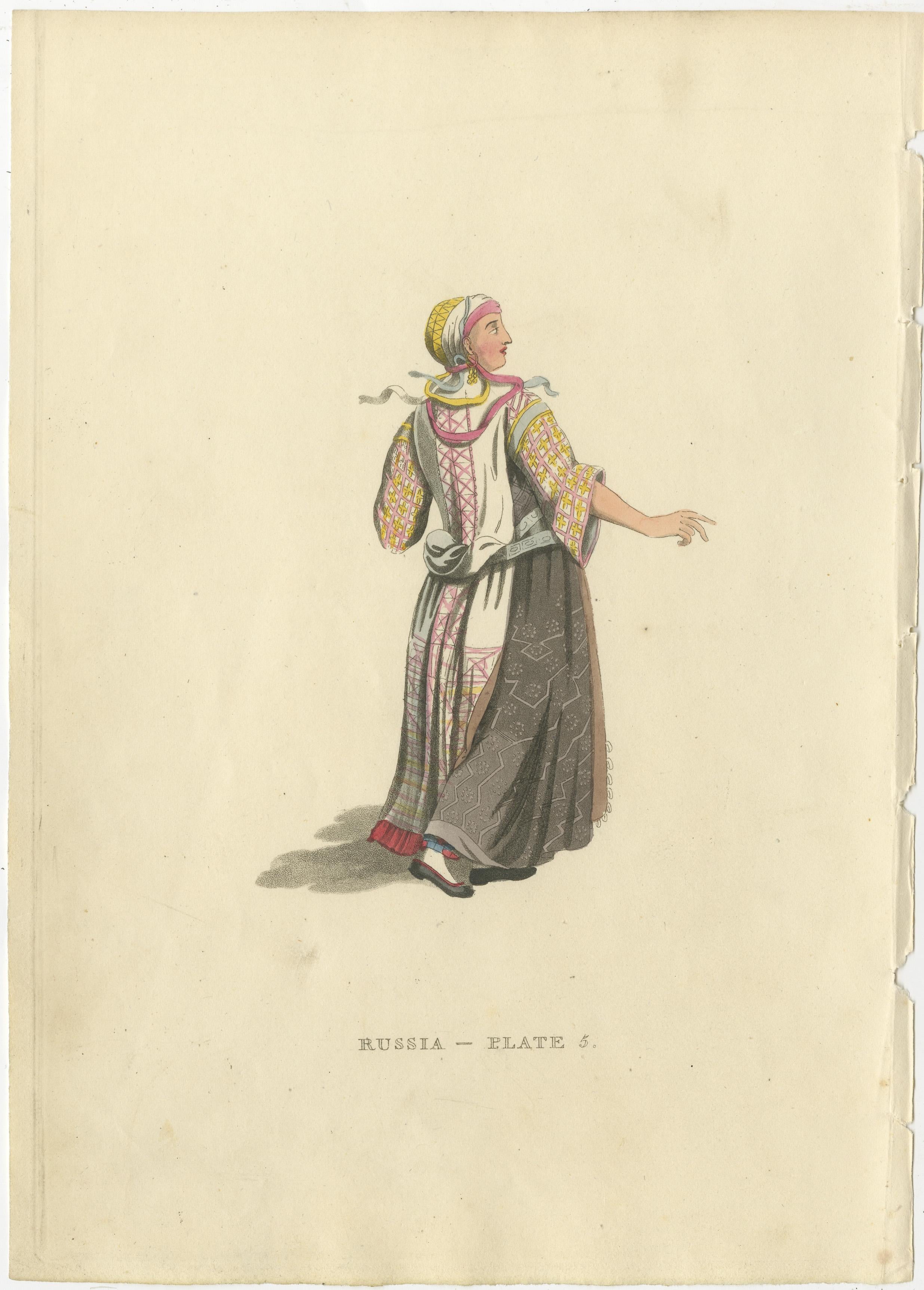 The engravings are a rich visual documentation of the cultural attire and customs from different regions within or associated with the Russian Empire in the early 19th century. William Alexander's 