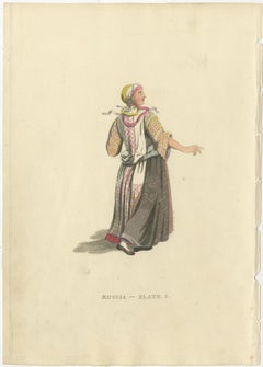Traditional Attires of Finnish, Estonian and Angria Women in Former Russia, 1814