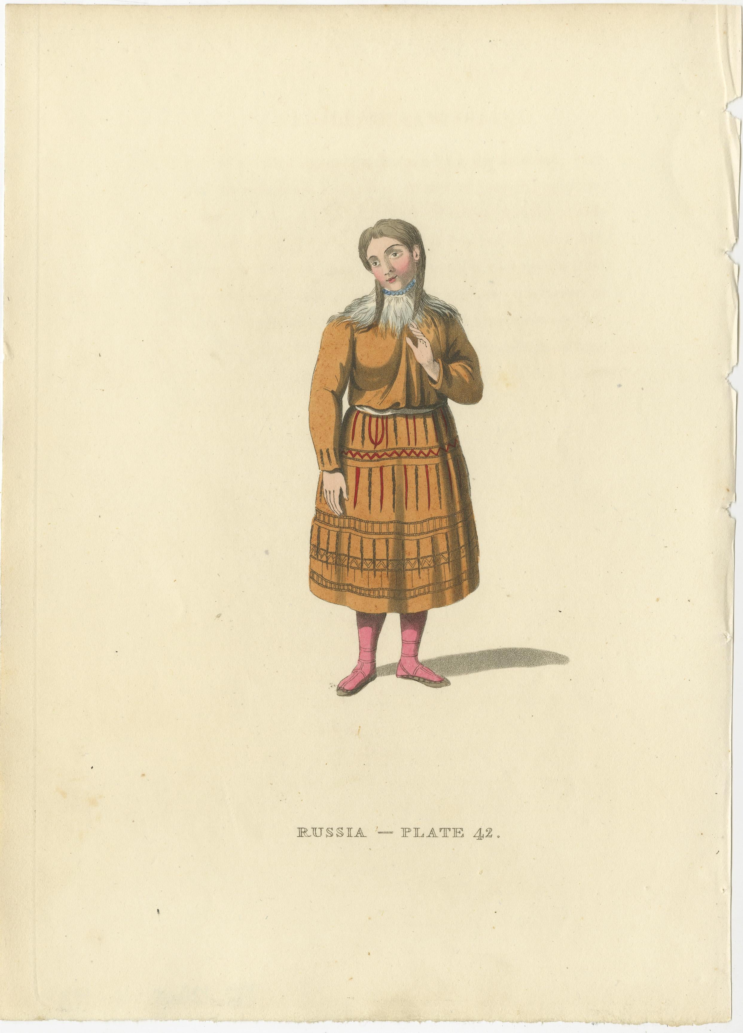 Early 19th Century Traditional Attires of Kamchatka: A Glimpse into the Cultural Wardrobe of 1814 For Sale