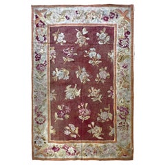 Traditional Aubusson rug flat weave style small - N° 879