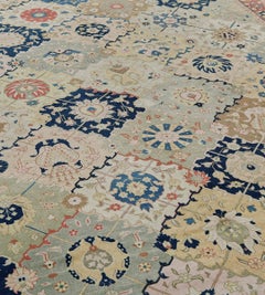 Tapis traditionnel persan de Tabriz coloré authentique