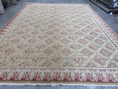 Traditional Axminster Style Rug with Pink Roses