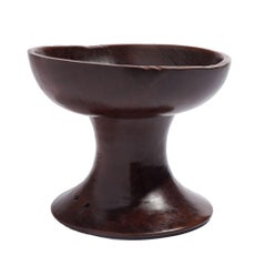 Traditional Balinese turned pedestal hardwood Toraja cup, 1900's