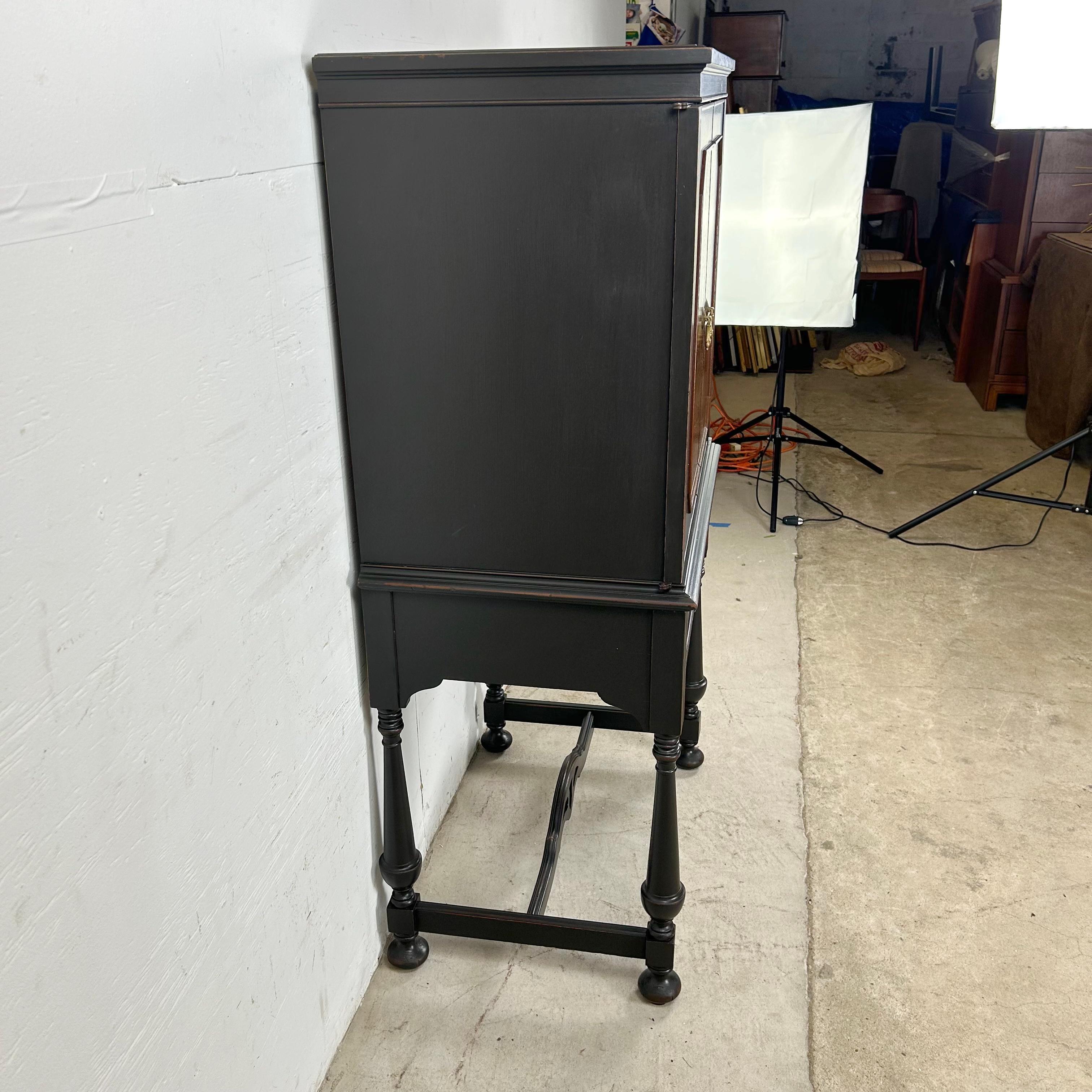 American Classical Traditional Bar Cabinet With Dropfront For Sale
