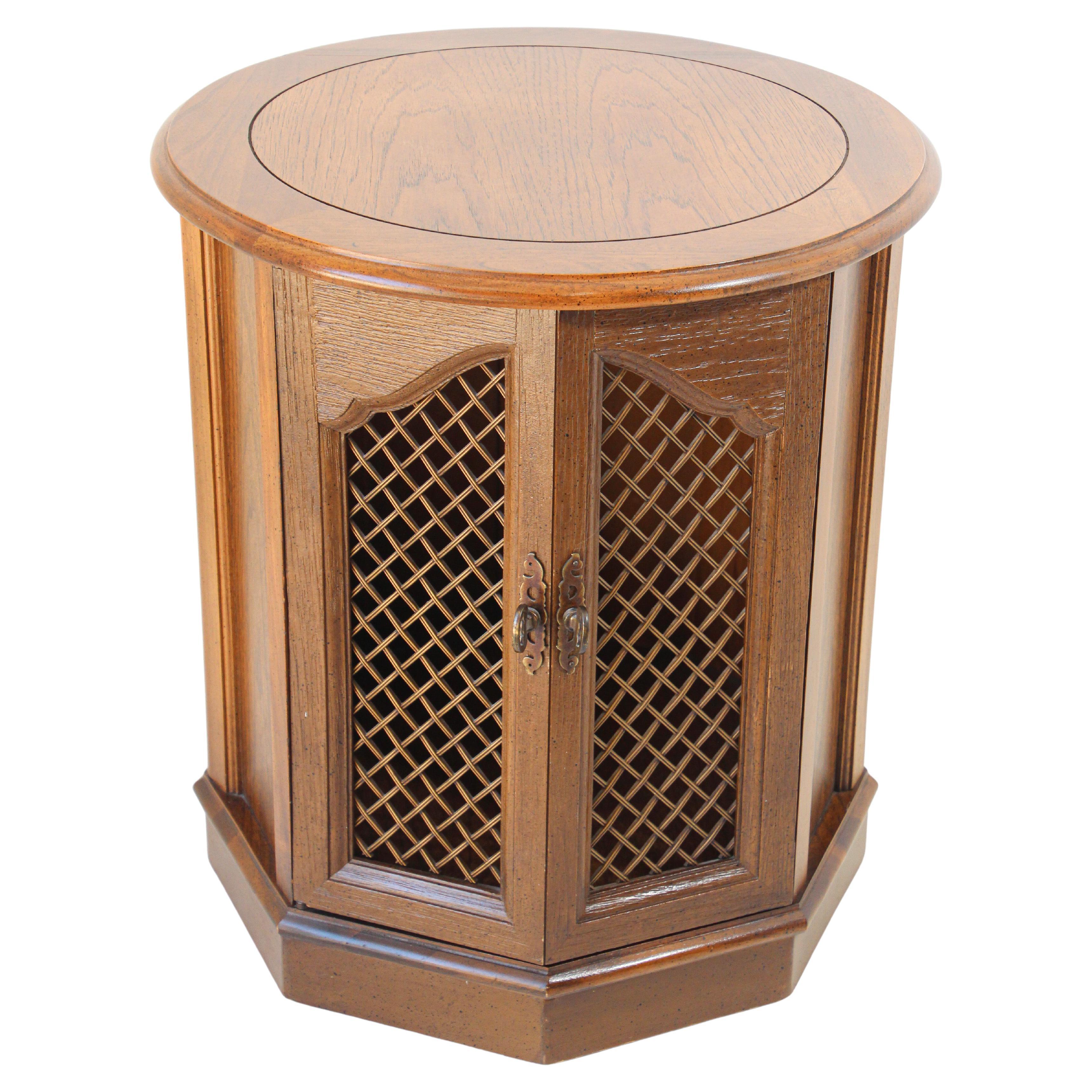 Traditional Barker Bros Moorish Accent Side Table Cabinet For Sale