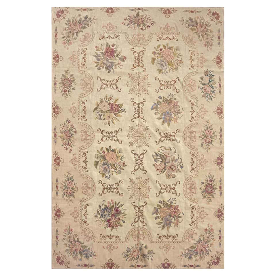 Aubusson Needlepoint Rug 8 x 10 For Sale at 1stDibs