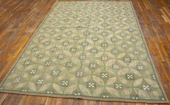 Traditional Beige Color Contemporary Handmade American Hooked Rug 6 x 9