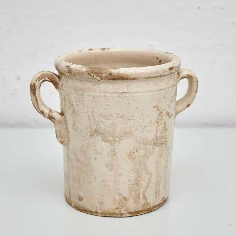 Ceramica tradizionale spagnola laccata beige - Circa 1940, Made in Spagna in vendita 1