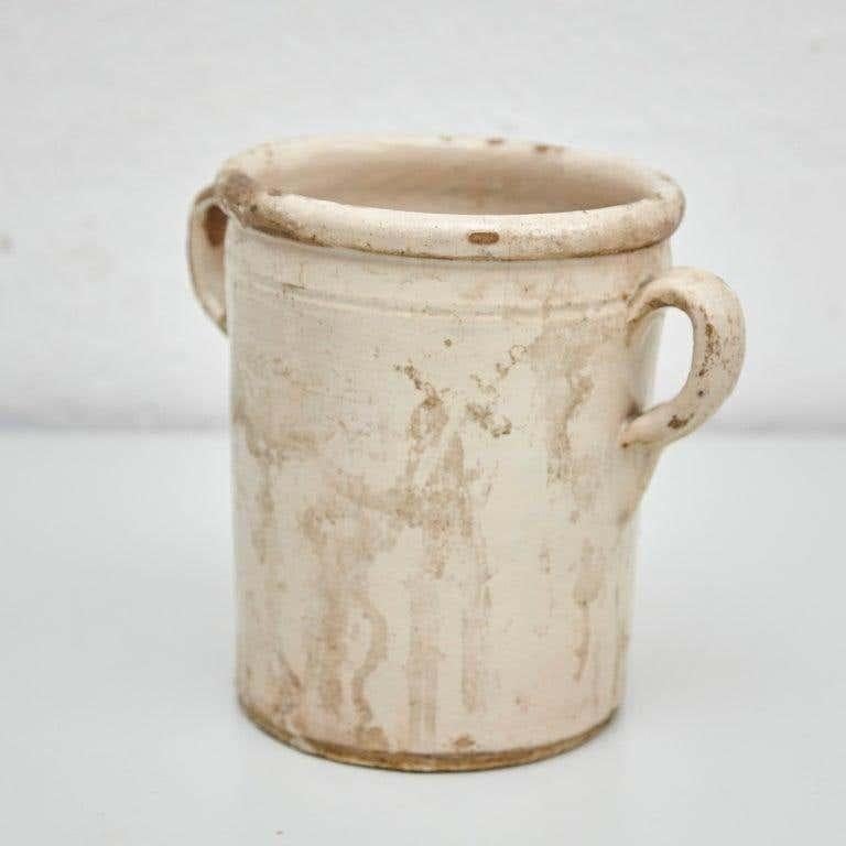 Ceramica tradizionale spagnola laccata beige - Circa 1940, Made in Spagna in vendita 2
