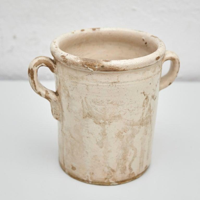 Mid-20th Century Traditional Beige Lacquered Rustic Spanish Ceramic