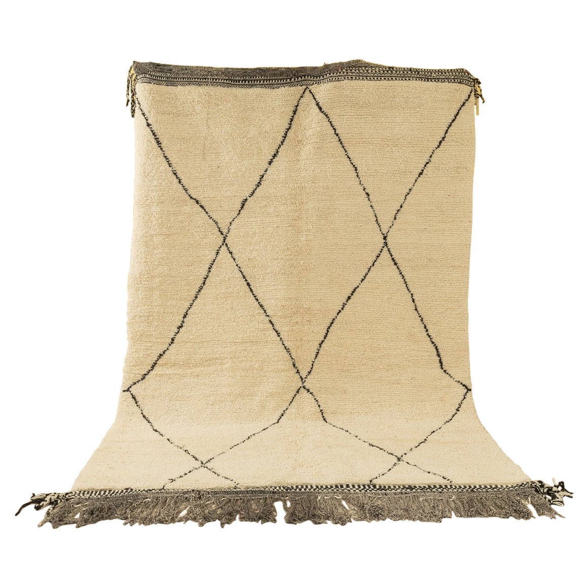 Traditioneller zeitgenössischer Beni Ourain Berberteppich im Boho-Design mit Atlas-Gebirge im Angebot