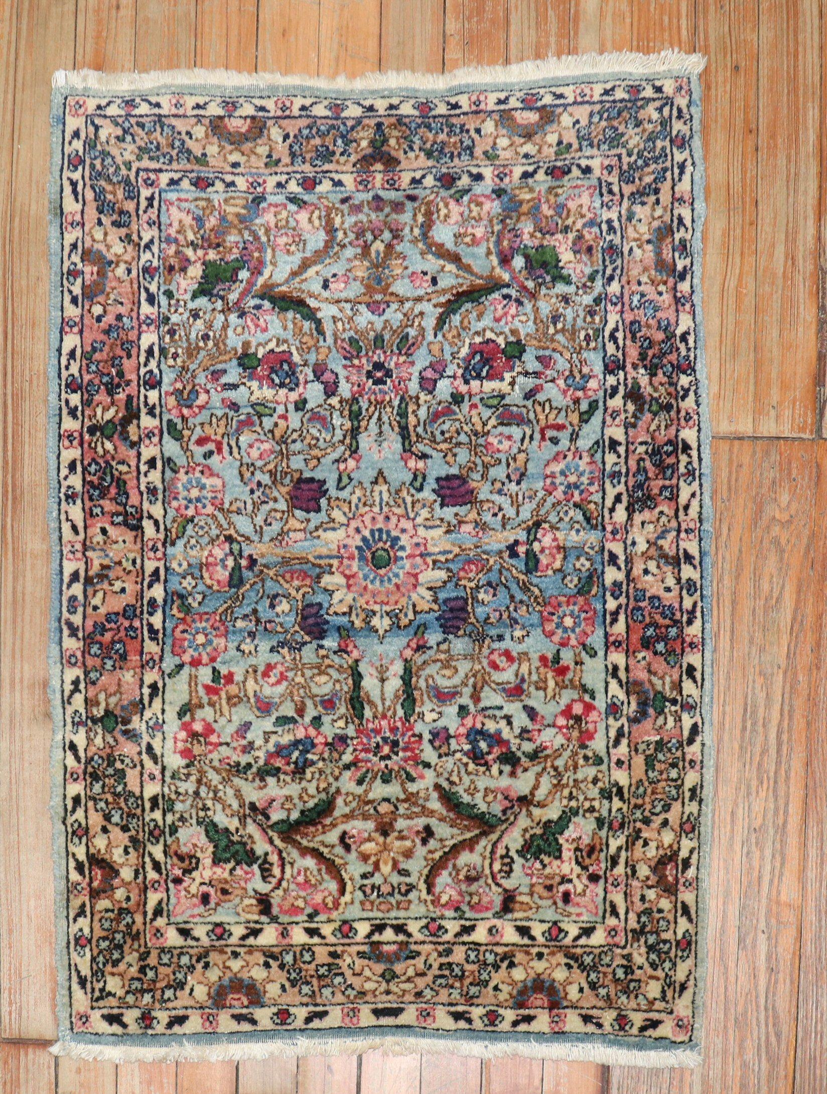 An early 20th-century Persian Kerman traditional mat-size rug.

Measures: 2' x 2.9