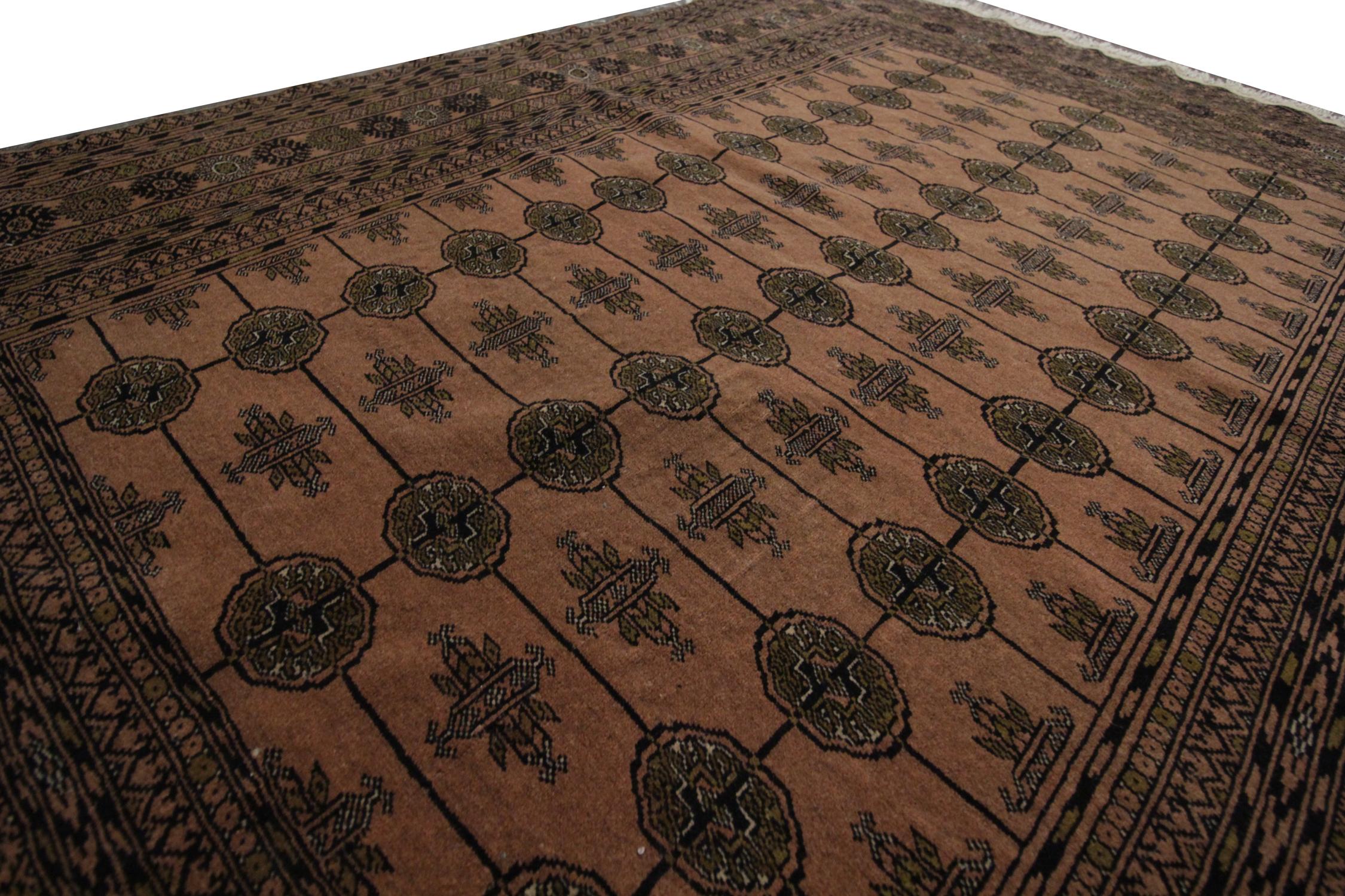 Alfombra tradicional Bokhara Vintage, alfombra de lana hecha a mano para dormitorio Turkmeno en venta