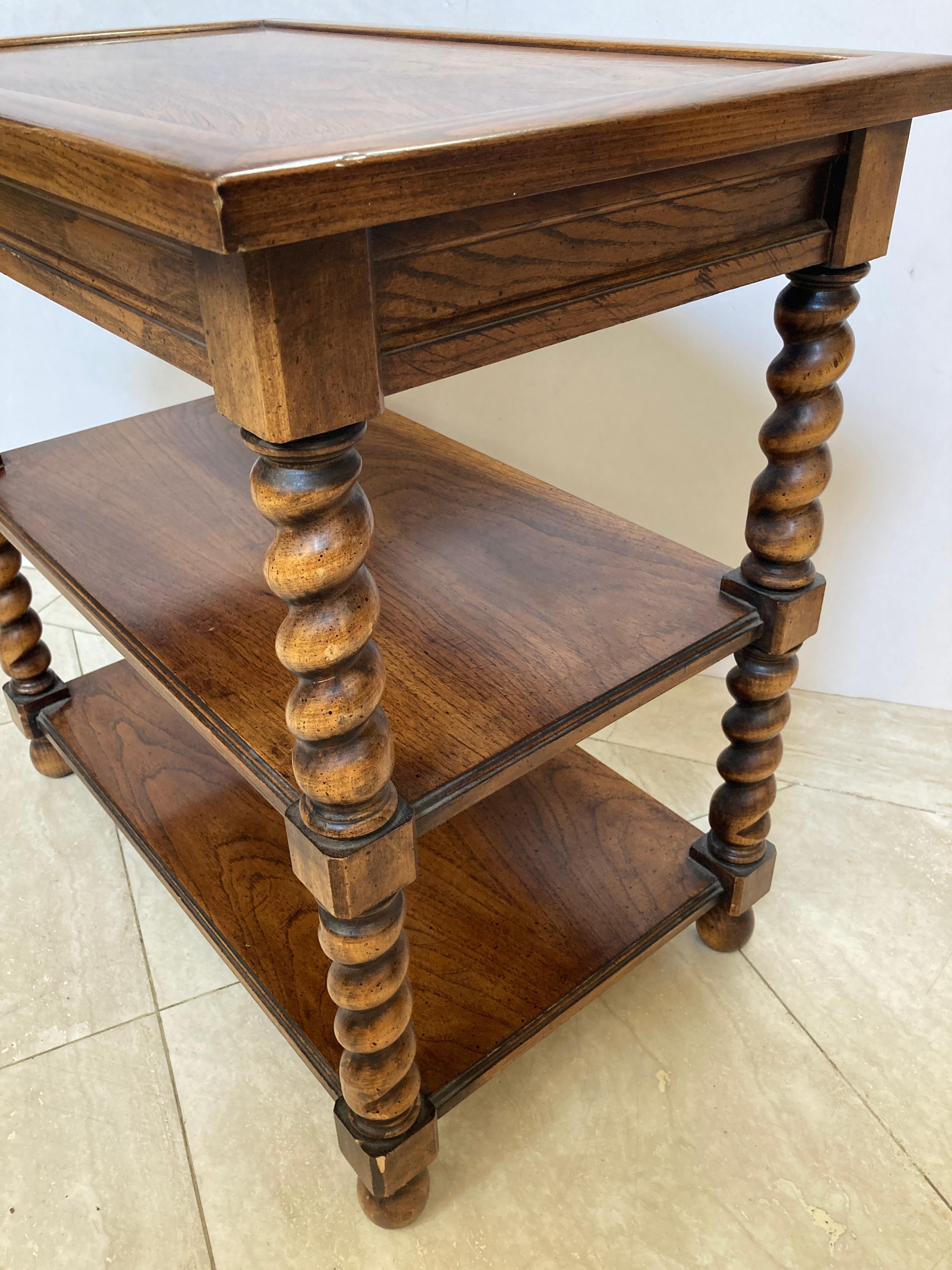 Oak Traditional Brandt Furniture Accent Tier Side Table