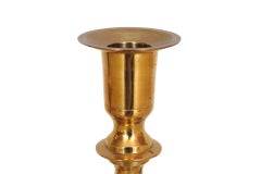 Traditional Brass Candlestick Holders - a Pair