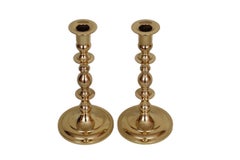 Portacandele tradizionali in ottone, una coppia