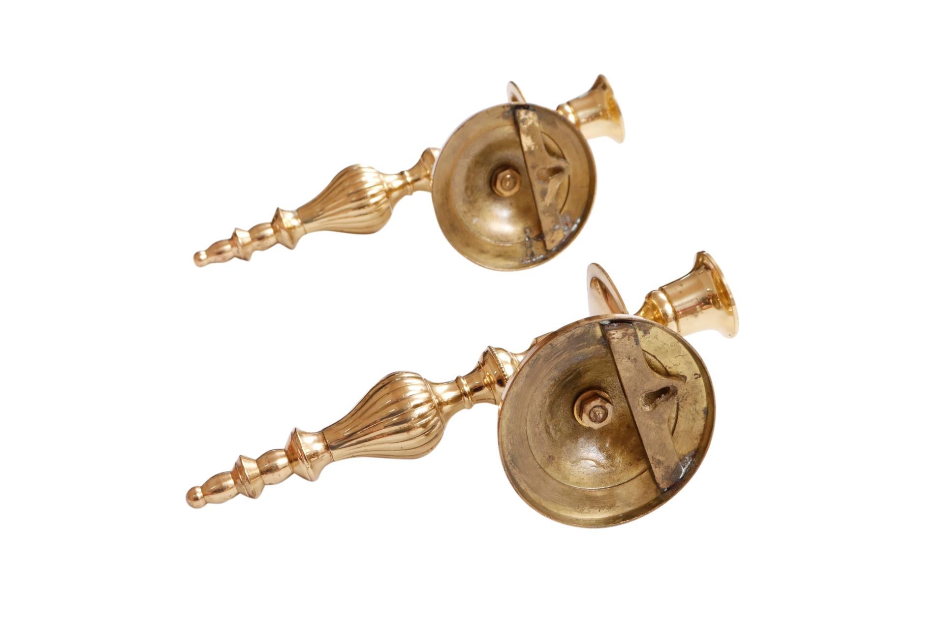 Traditional Brass Sconces, a Pair 2