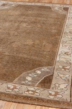 Traditional Brown Turkish Rug with Light Fade