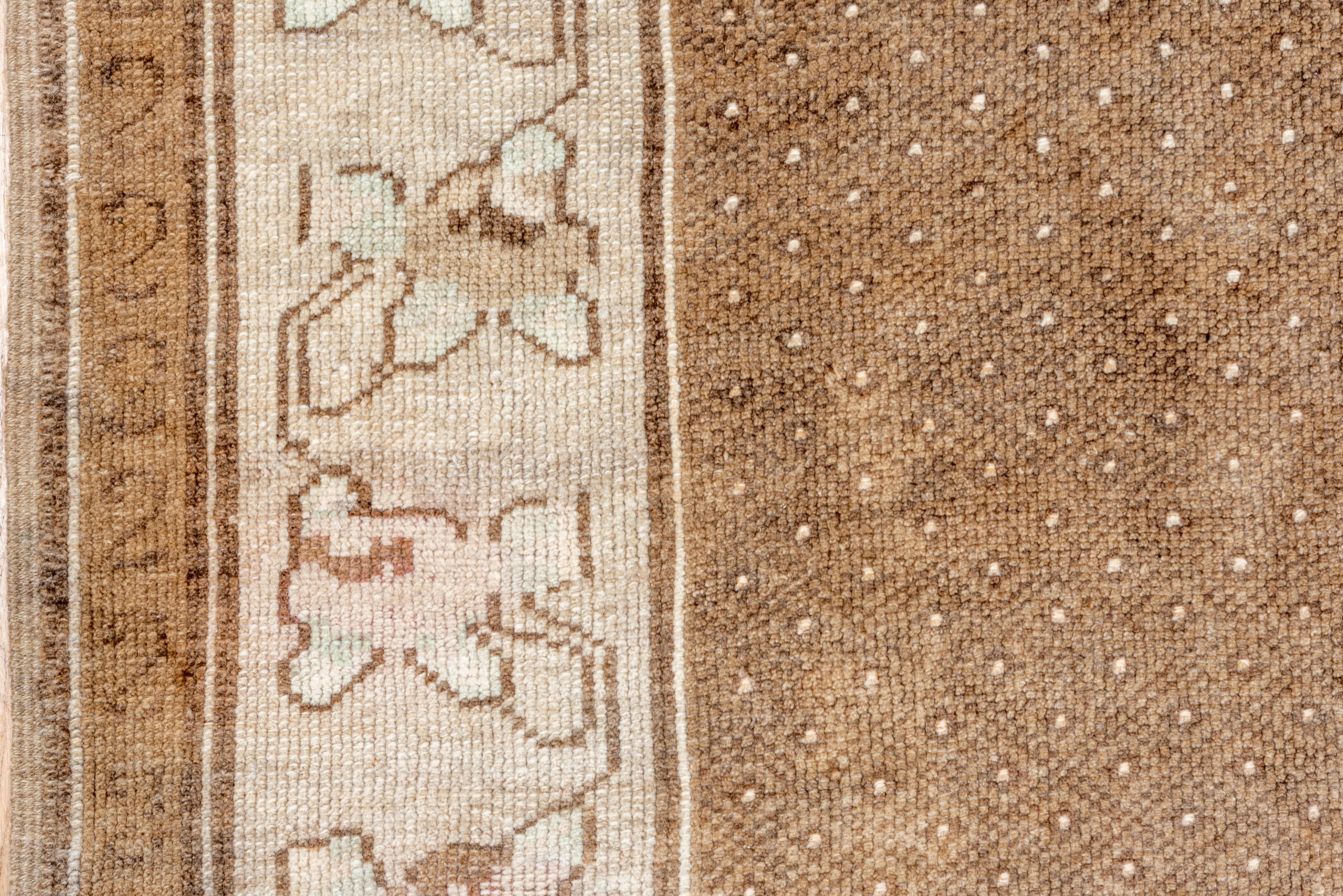 Mid-20th Century Traditional Brown Turkish Rug with Light Fade For Sale